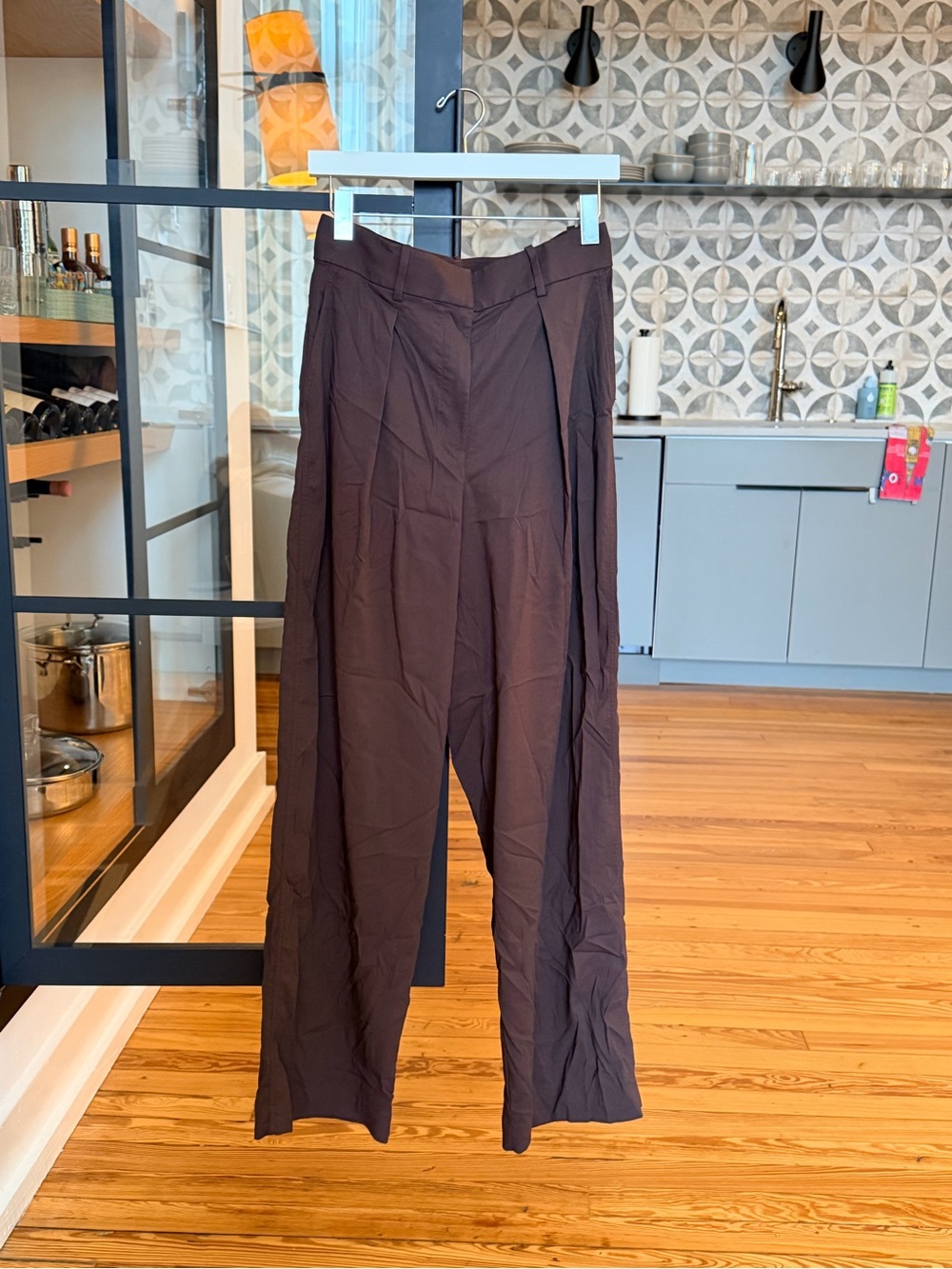 lululemon athletica Wide-Leg Trousers in Dark Brown
